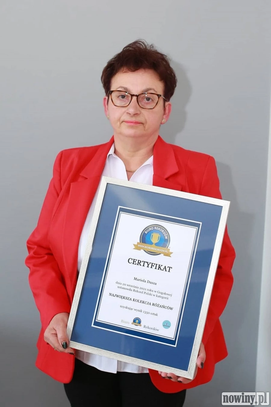Pani Mariola i potwierdzenie przyznania Rekordu Polski