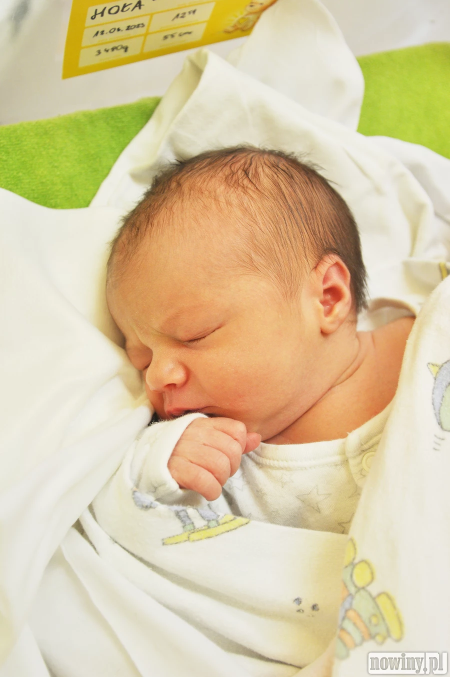 Liliana Hoła jest córeczką Karoliny i Grzegorza z Marklowic. Dane na początek - 3490 g i 55 cm.