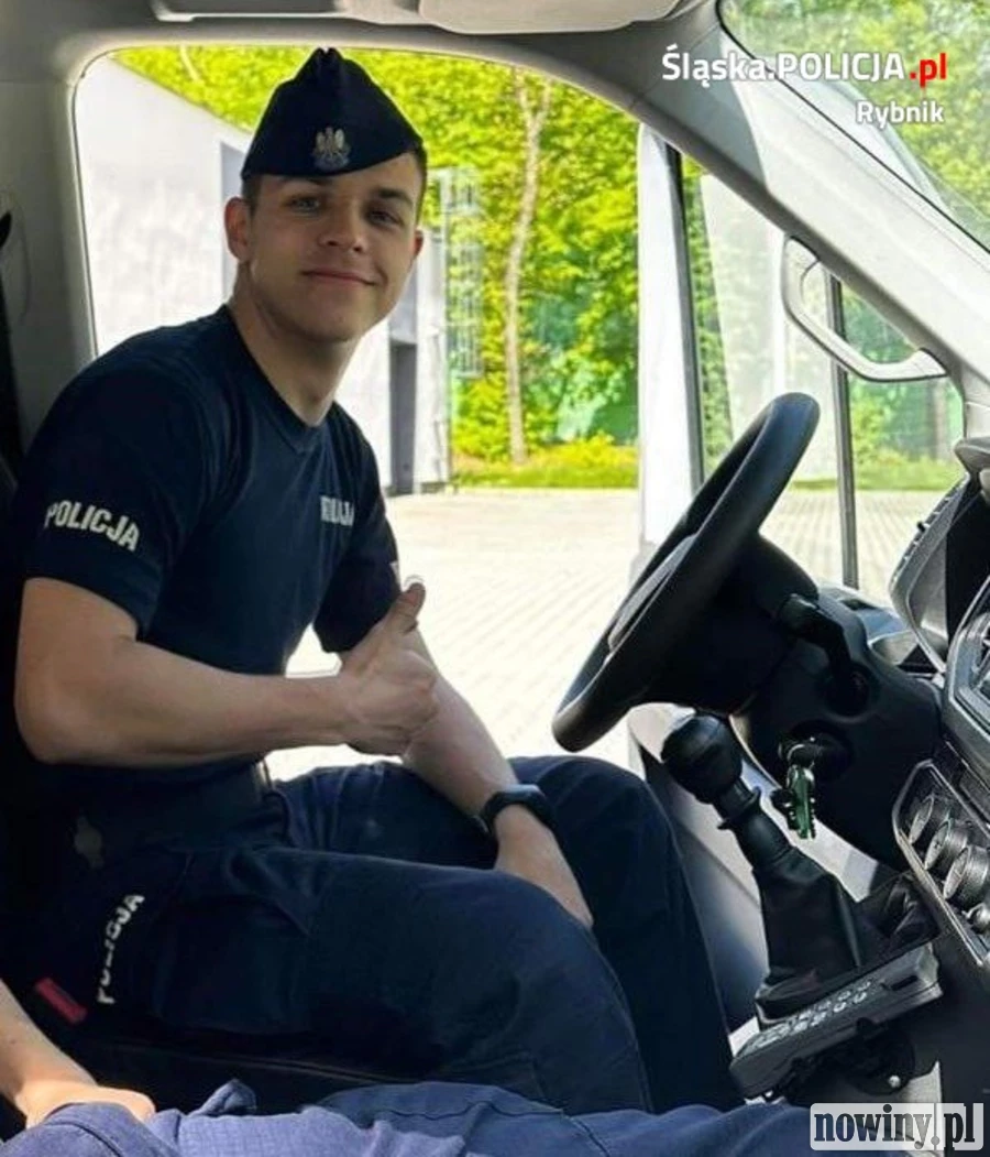 Posterunkowy Bartosz Kszuk, choć był po służbie, bez wahania zareagował.