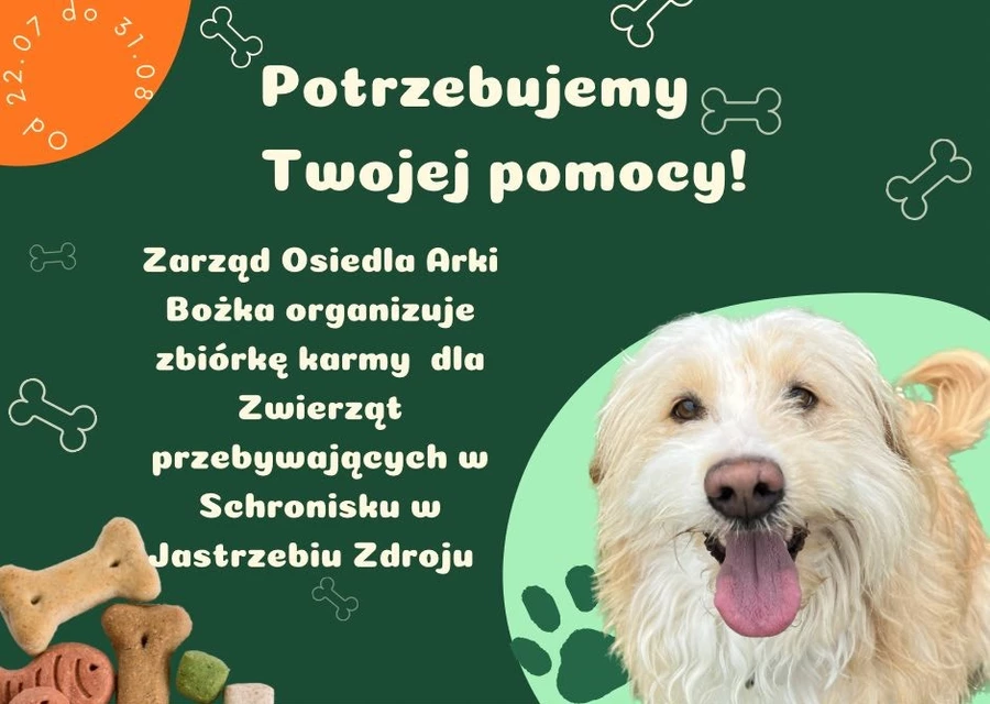 Zbiórka na rzecz Schroniska dla bezdomnych Zwierząt w Jastrzębiu-Zdroju. Fot. Osiedle Arki Bożka
