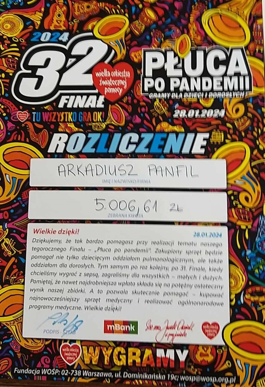 Zbiórka 32. finału WOŚP jest przeznaczona na sprzęt do diagnozowania chorób płuc. Fot. Archiwum/A.Panfil