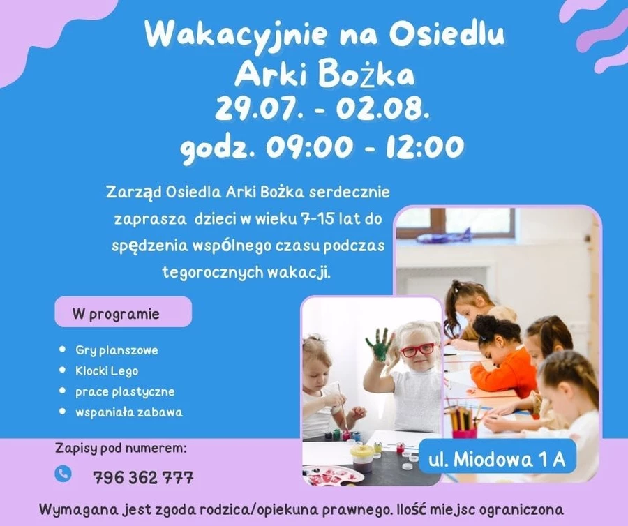 Na osiedlu Arki Bożka ruszają bezpłatne zajęcia dla dzieci