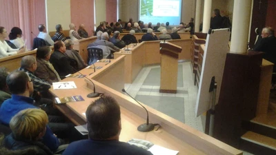 Pełna sala na spotkaniu o budowie Zbiornika Racibórz