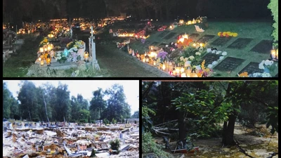 25 lat temu cmentarz w Rybniku spłynął po ulewnych deszczach. Dziś przypomina o tym zbiorowa mogiła[ZDJĘCIA]