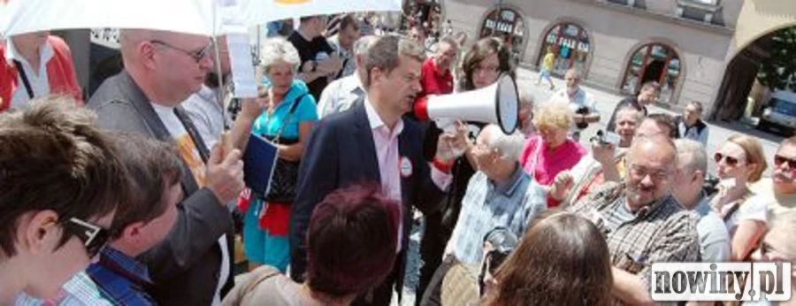 Janusz Palikot zachęcał na Rynku do przełomu w Polsce