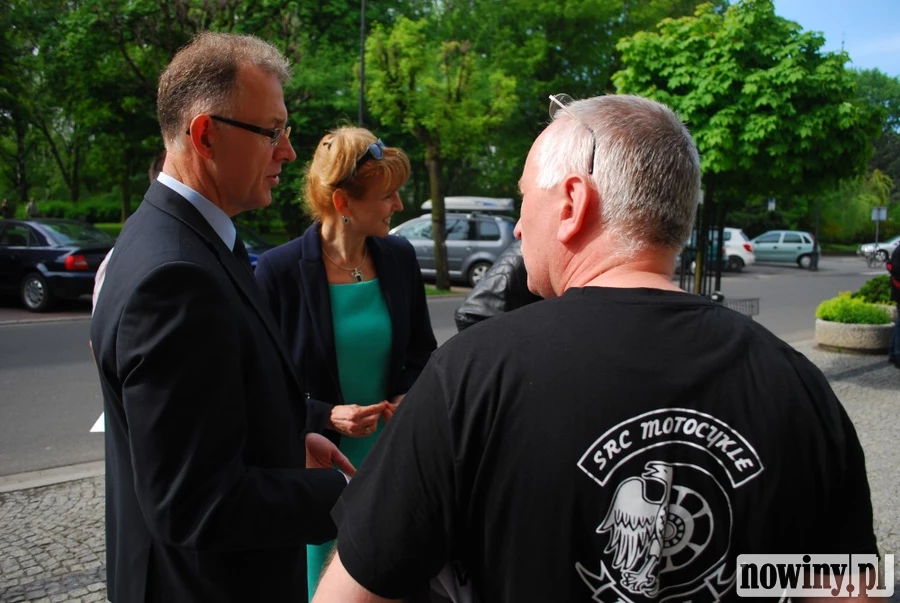 Motocykliści z Roth spotkali się z prezydentem w fabryce czekolady