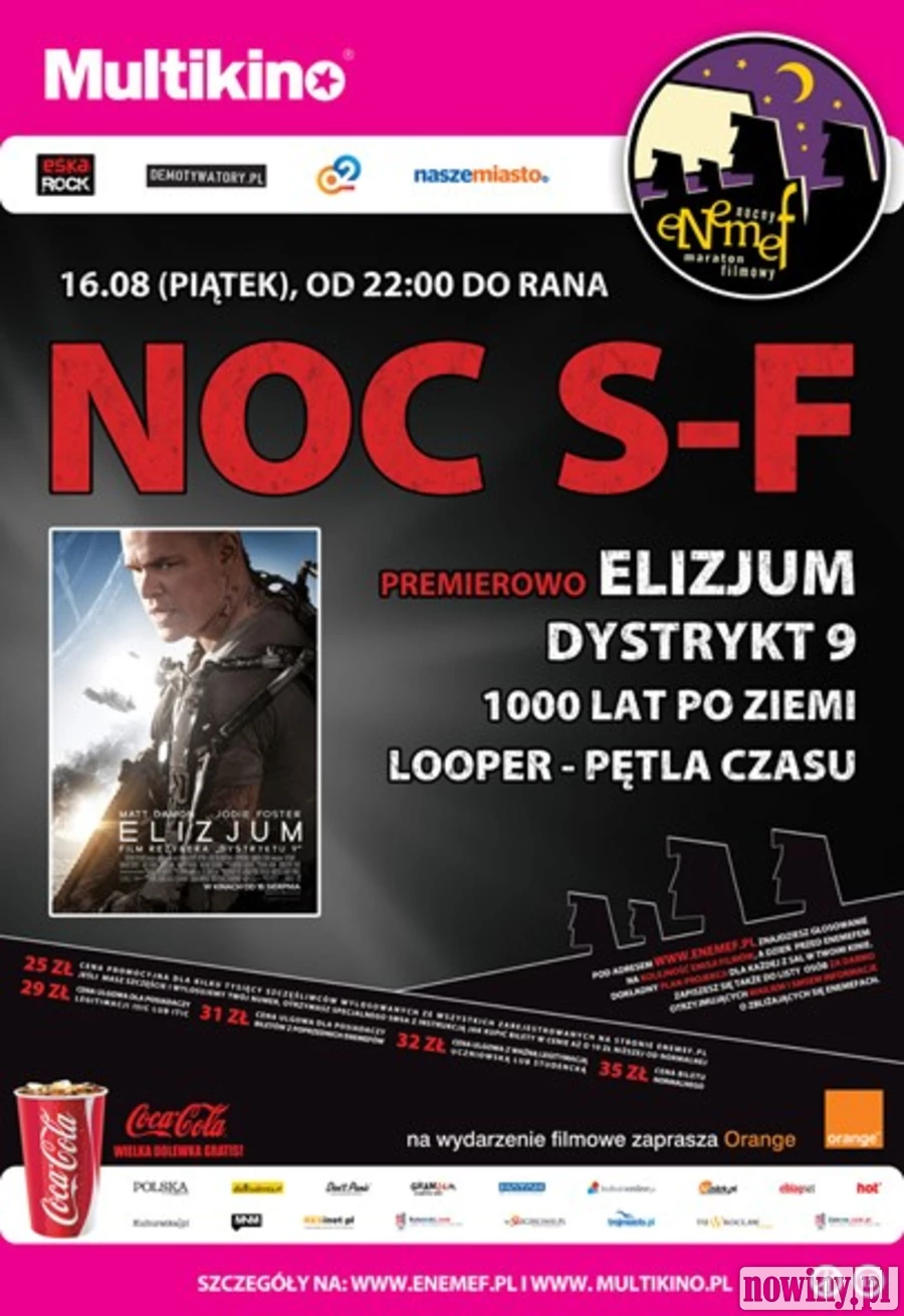 Wygraj wejściówkę na ENEMEF: Noc S-F