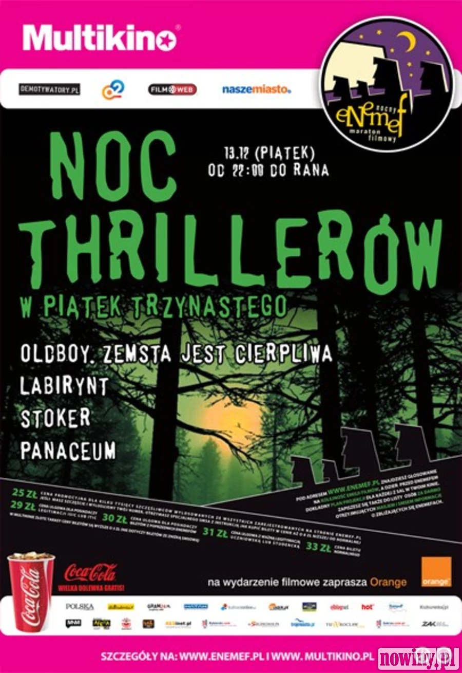 ENEMEF: Noc thrillerów w piątek trzynastego. Wygraj wejściówkę!