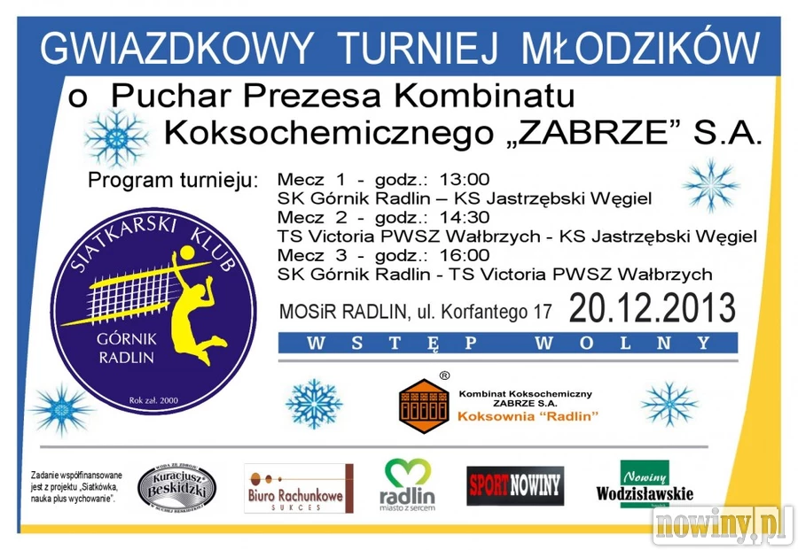 Zagrają o Puchar Prezesa Kombinatu Koksochemicznego