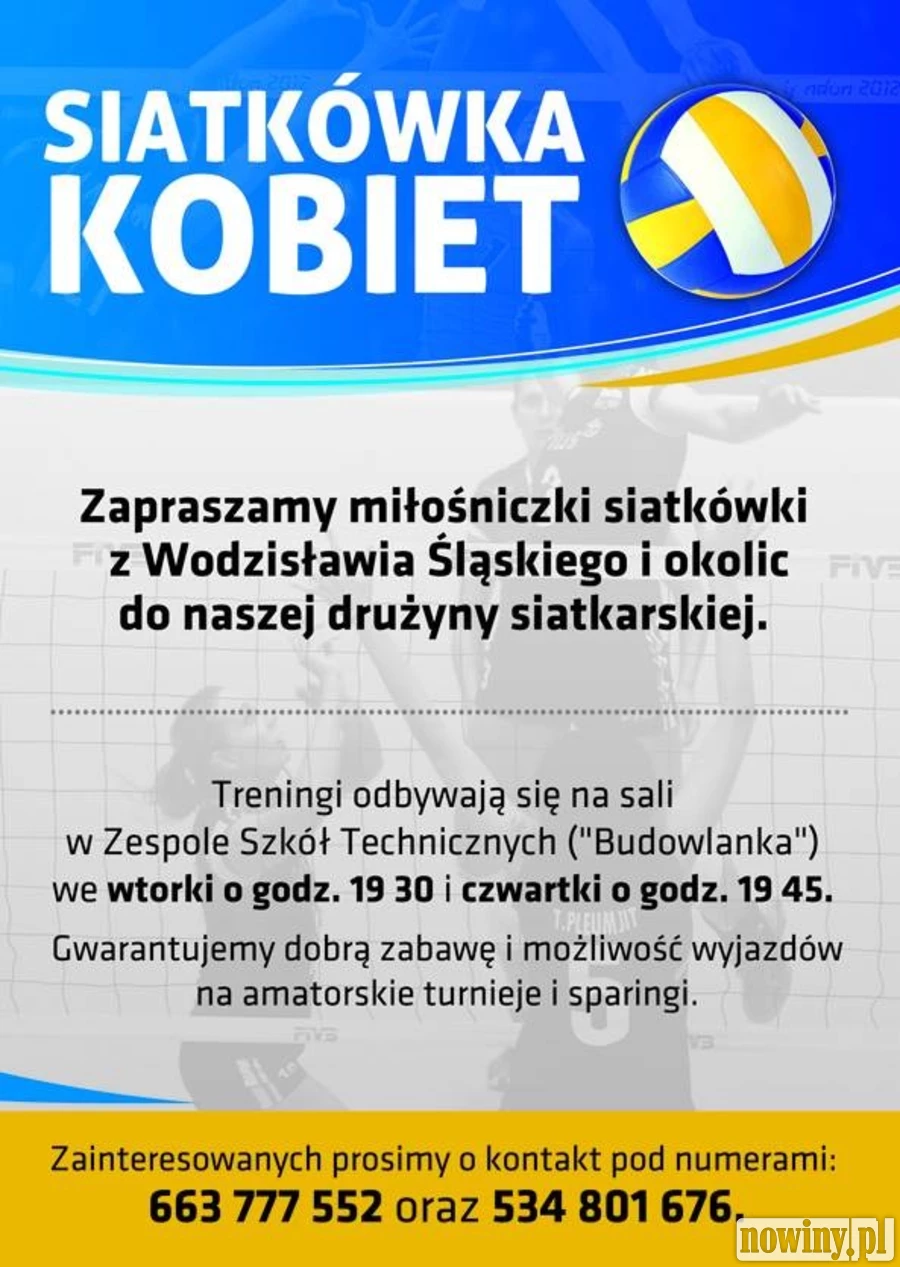Siatkarki z Wodzisławia szukają do zespołu