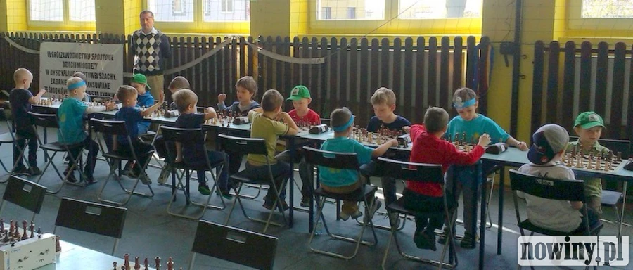 Przedszkolaki za szachownicą