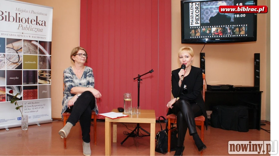 Magdalena Piekorz w raciborskiej bibliotece: Zakochuję się w aktorach