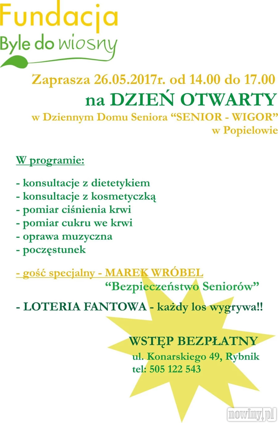 Chcesz zobaczyć jak funkcjonuje Dom Seniora w Rybniku? Skorzystaj z dnia otwartego