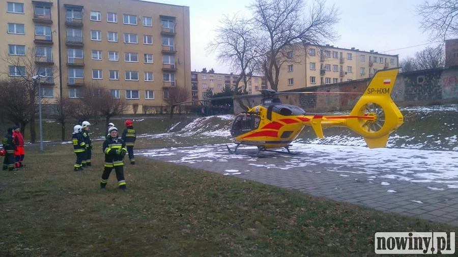 Śmigłowiec LPR lądował w Rybniku Chwałowicach