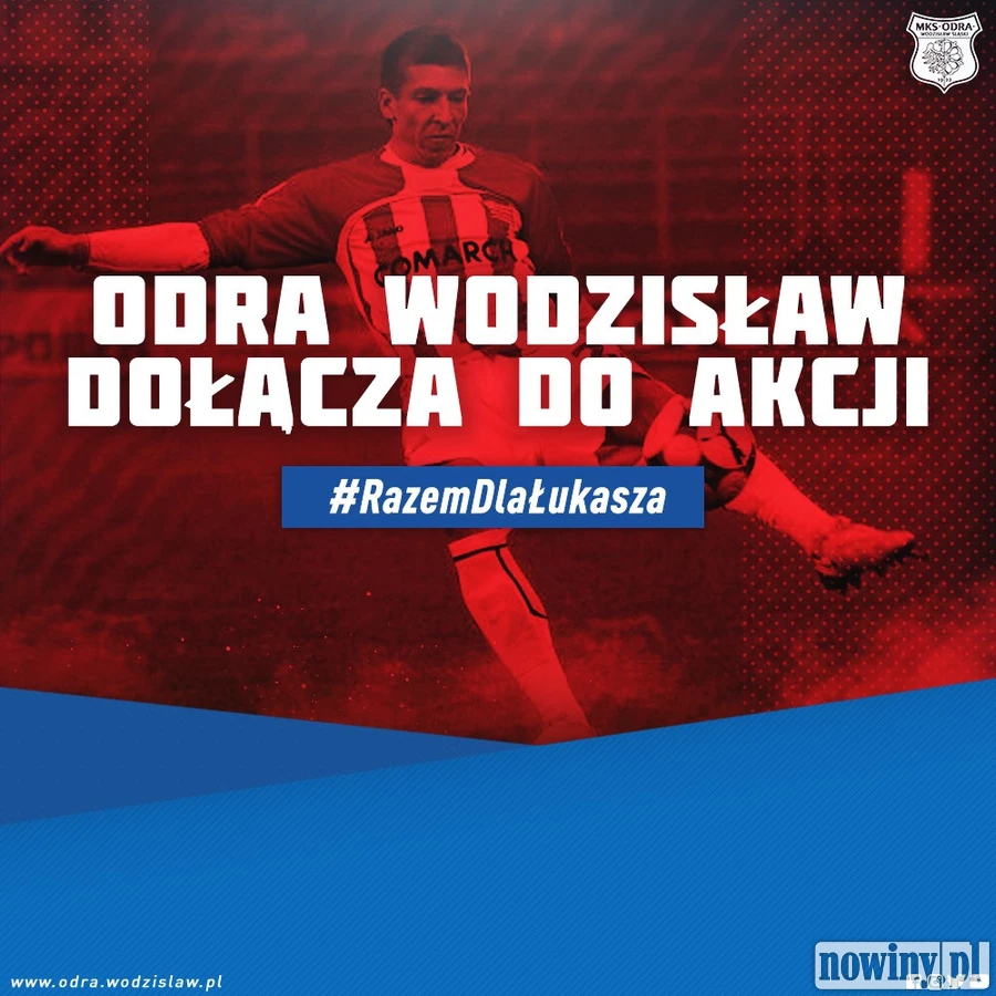 Odra Wodzisław Śląski dołączyła do akcji Razem Dla Łukasza
