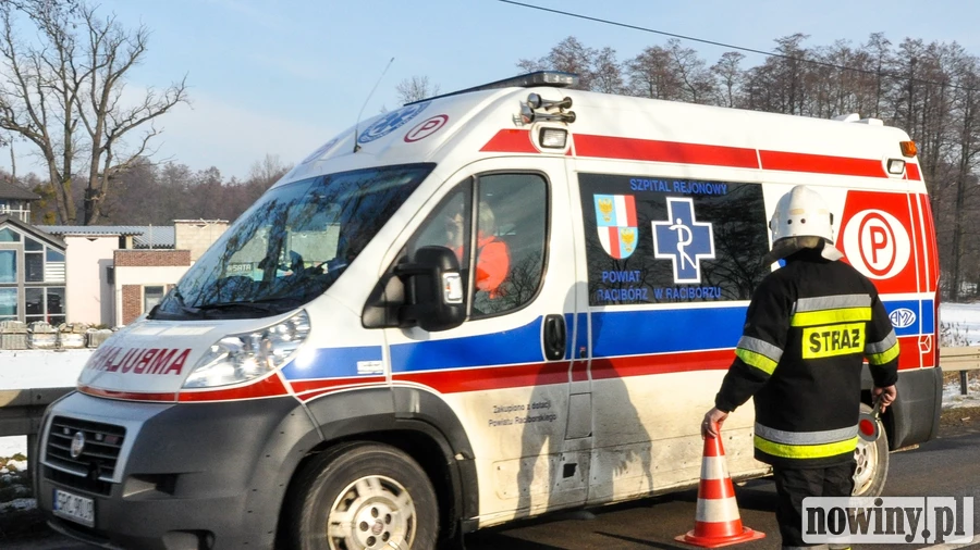 Wypadek na trasie Racibórz - Pietrowice Wielkie