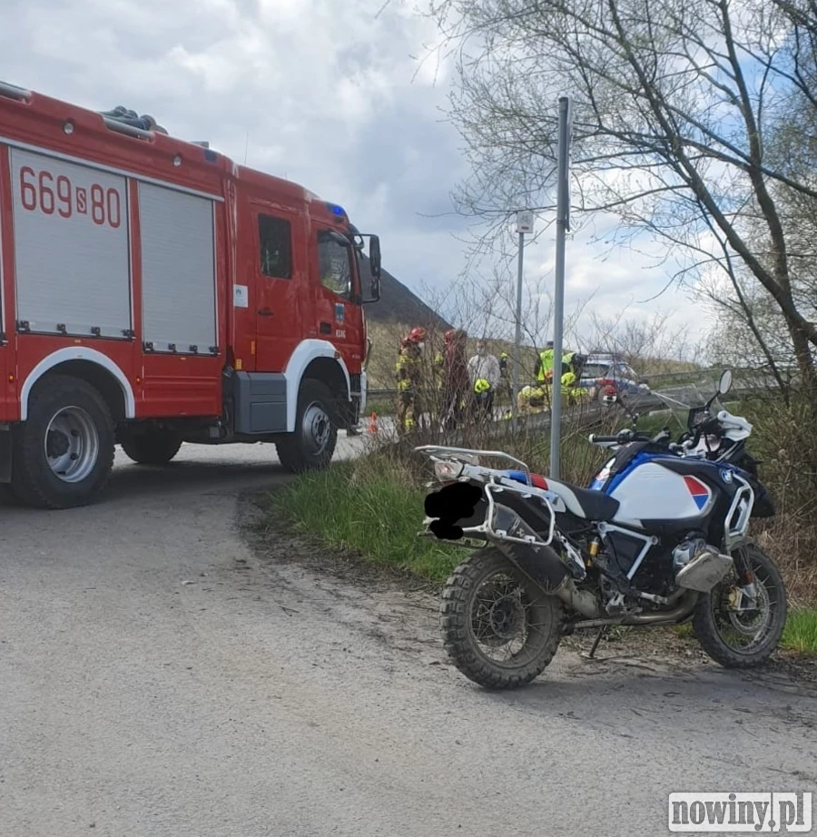 Motocyklista wypadł z drogi w Bukowie. "Był przytomny"