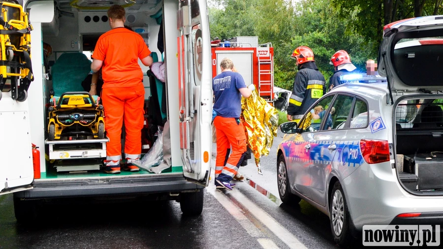 Zderzenie hondy z busem, a potem jeszcze fiat w rowie. Sprawdź, co wydarzyło się w Tworkowie