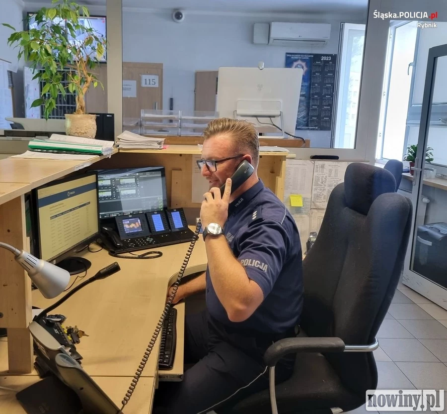 Profesjonalna pomoc dyżurnego policji z Rybnika pomogła uniknąć tragedii