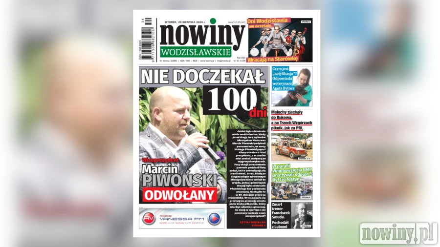 Nowiny Wodzisławskie o zaskakującym odwołaniu wiceprezydenta Piwońskiego