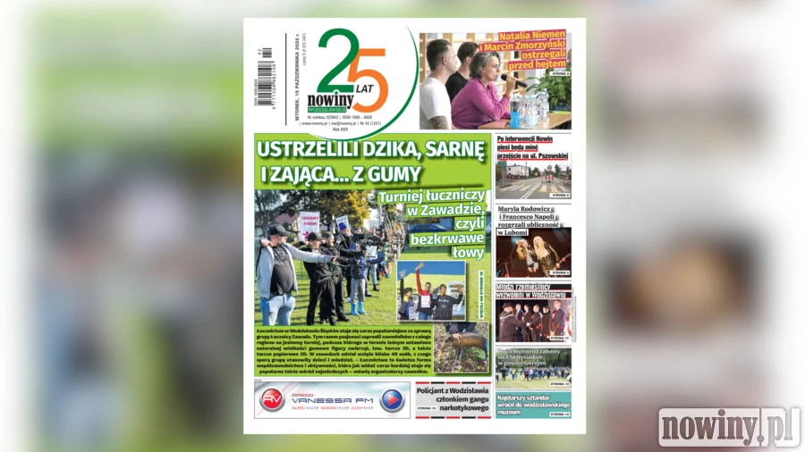 Nowiny Wodzisławskie o jesiennym turnieju łuczników w Zawadzie