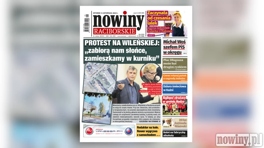 Protest z Wileńskiej w Nowinach Raciborskich
