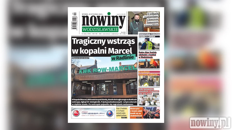 Nowiny Wodzisławskie piszą o tragedii w kopalni Marcel