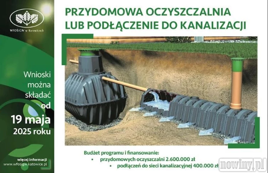 Spore dotacje na przydomowe oczyszczalnie i przyłącza do kanalizacji